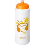 Baseline® Plus grip 750 ml Sportflasche mit Sportdeckel Weiß/orange