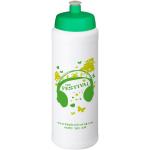 Baseline® Plus grip 750 ml Sportflasche mit Sportdeckel Weiß/grün