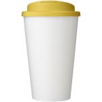 Brite-Americano® 350 ml tumbler with spill-proof lid White/yellow