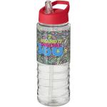 H2O Active® Treble 750 ml Sportflasche mit Ausgussdeckel Transparent rot