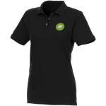 Beryl short sleeve women's GOTS organic recycled polo, black Black | XS