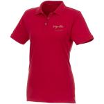 Beryl Poloshirt aus GOTS Bio-Recyclingmaterial für Damen, rot Rot | XS