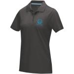 Graphite short sleeve women’s GOTS organic polo, graphite Graphite | XS