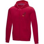 Ruby Hoodie mit durchgehendem Reißverschluss aus Bio-Material für Herren, rot Rot | 2XL