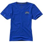 Kawartha short sleeve women's organic v-neck t-shirt, aztec blue Aztec blue | XS