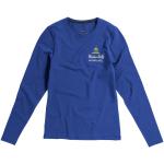 Ponoka long sleeve women's organic t-shirt, aztec blue Aztec blue | XS