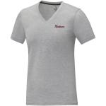 Somoto short sleeve women's V-neck t-shirt, heather smoke Heather smoke | XS