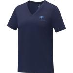 Somoto short sleeve women's v-neck t-shirt, navy Navy | M