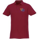 Helios short sleeve men's polo, burgundy Burgundy | XL