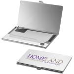 New York business card holder with mirror Silver