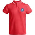 Tamil short sleeve men's sports polo, red/white Red/white | L