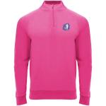 Epiro 200 g/m² long sleeve unisex quarter zip sweatshirt, fluor pink Fluor pink | M