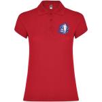 Star short sleeve women's polo, red Red | L
