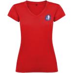 Victoria short sleeve women's v-neck t-shirt, red Red | L