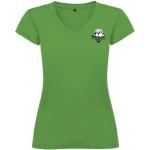 Victoria short sleeve women's v-neck t-shirt, tropical green Tropical green | L