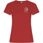 Golden short sleeve women's t-shirt, red Red | L