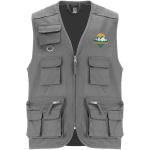 Venera 200 g/m2 v-neck multi-pocket workwear vest, lead Lead | L