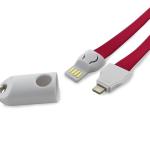 2-in-1 Kabel Lanyard Rot