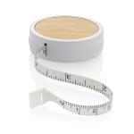 XD Collection RCS recycled plastic & bamboo tailor tape White/brown