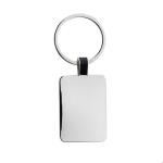 XD Collection RCS recycled zinc alloy rectangle keyring Silver