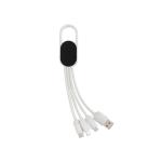 XD Collection 4-in-1 Kabel mit Karabiner-Clip Weiß