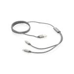XD Collection 3-in-1 braided cable Convoy grey