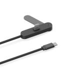 XD Xclusive Aluvia RCS 65W PD Cable with adjustable phone stand Black