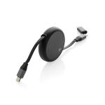 XD Xclusive Terra ausziehbares 240W 2-in-1 Kabel aus RCS rec. Aluminium Schwarz