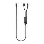 XD Xclusive Terra 100W RCS Dual USB C output cable Black/silver