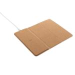 XD Collection 10W wireless charging cork mousepad and stand Brown