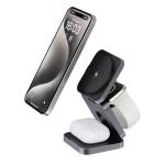 XD Xclusive Terra faltbares 3-in-1 15W Charger aus RCS rec. Aluminium Grau