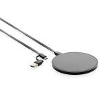 XD Collection 10W Wireless Charger aus RCS Standard recyceltem Kunststoff Schwarz
