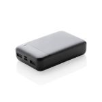 XD Collection 10.000 mAh Powerbank aus RCS Standard recyceltem Kunststoff Schwarz