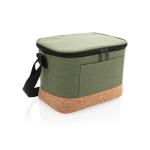 XD Collection Two tone cooler bag with cork detail Green