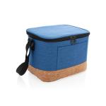 XD Collection Two tone cooler bag with cork detail Aztec blue