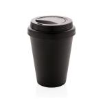 XD Collection Wiederverwendbarer doppelwandiger Kaffeebecher 300ml Schwarz