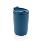 XD Collection GRS recycelter PP-Becher mit Flip-Deckel Blau