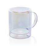 XD Collection Deluxe double wall electroplated glass mug Transparent