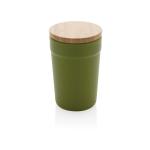 XD Collection GRS certified recycled PP mug with bamboo lid Green