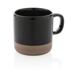 XD Collection Glazed ceramic mug 360ml Black