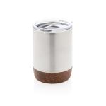 XD Collection Kleine Vakuum-Kaffeetasse aus RCS rSteel & Kork Silber