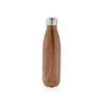 XD Collection Vacuum insulated stainless steel bottle with wood print Brown