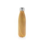 XD Collection Vakuumisolierte Stainless Steel Flasche mit Holzoptik Gelb