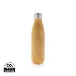 XD Collection Vacuum insulated stainless steel bottle with wood print 