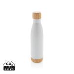 XD Collection Vakuum Edelstahlfasche mit Deckel und Boden aus Bambus 