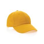 XD Collection Impact 6 panel 190gr Recycled cotton cap with AWARE™ tracer Yellow