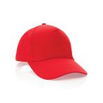 XD Collection Impact 5 Panel Kappe aus 190gr rCotton mit AWARE™ Tracer Rot