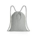 XD Collection Impact AWARE™ recycled cotton drawstring backpack 145g Convoy grey