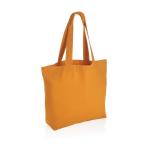 XD Collection Impact Aware™ 240g/m² rCanvas Shopper mit Tasche Sonnenuhr Orange