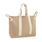 XD Xclusive BEAU AWARE™ Beach bag 400gsm recycled canvas, with side hand Fawn